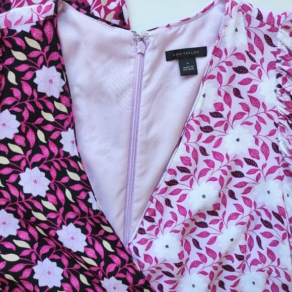 Ann Taylor Cottagecore Floral Midi Dress Grannycore Boho Garden Country Size 4 - Picture 8 of 10